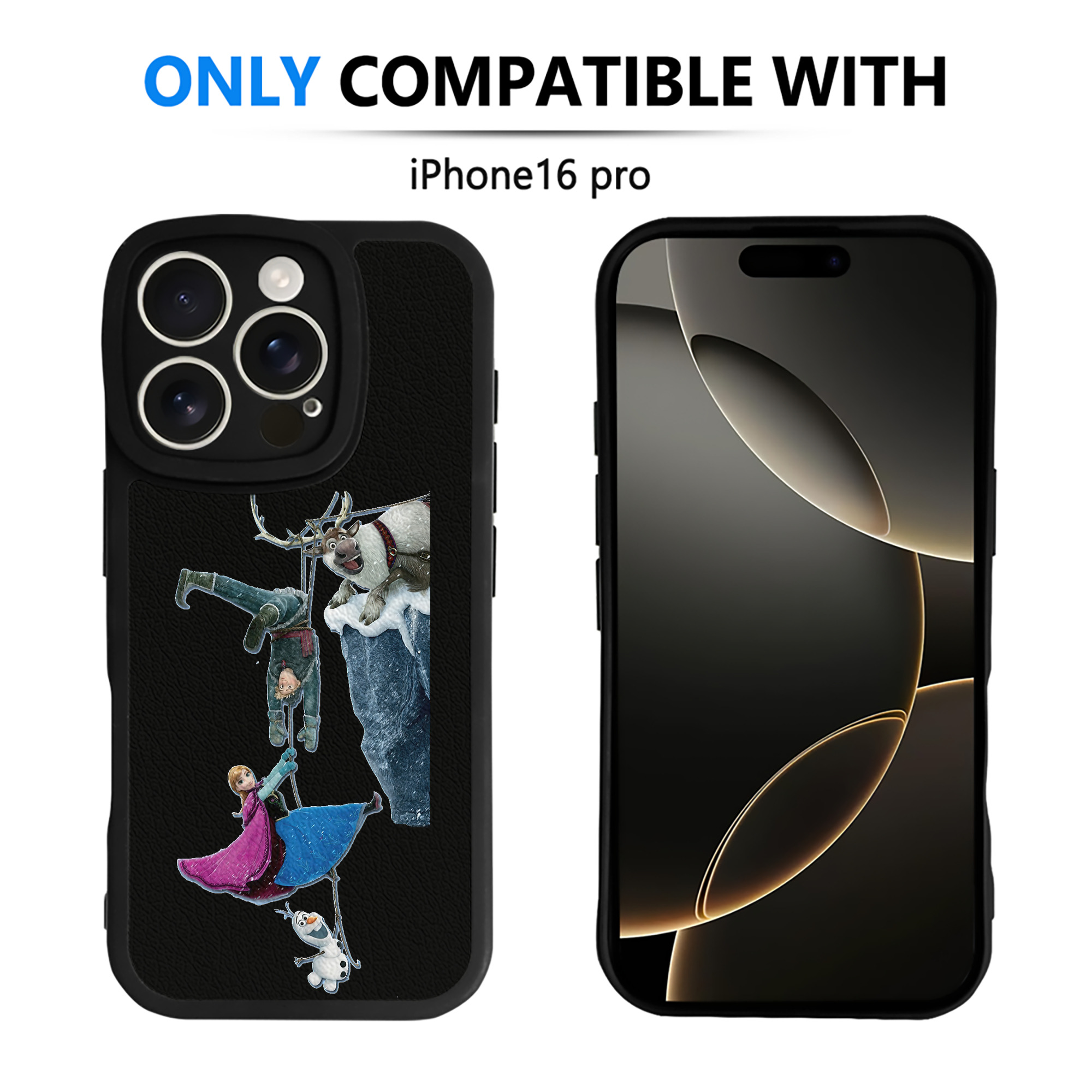 （画像用） アナと雪の女王 アンナ エルサ Frozen Anna Elsa 【iPhone 16シリーズ対応】シリコンスマホケース（レザー調） 材質：シリコン